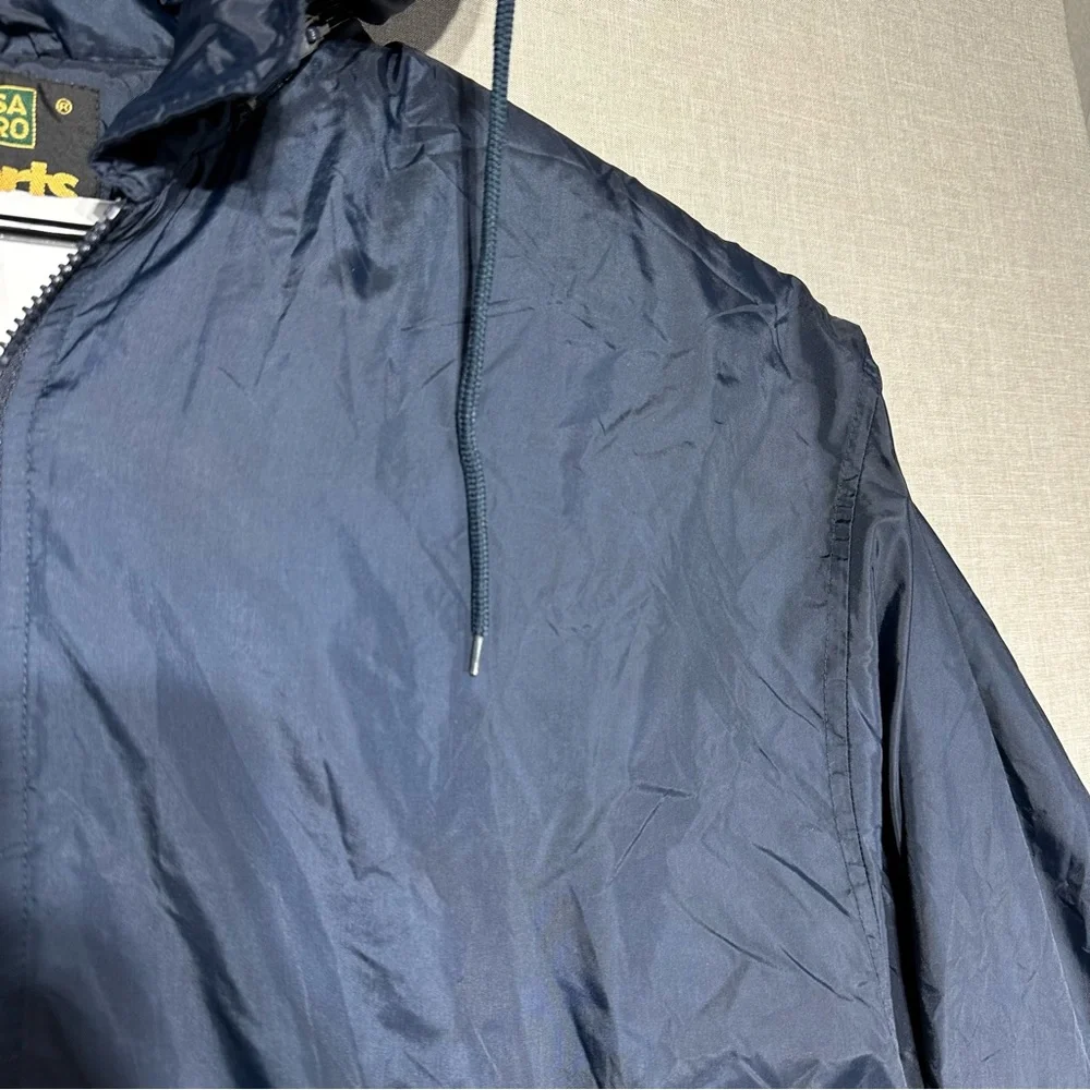 Vintage USA Pro Sports Nylon Jacket Men’s L Blue Full Zip